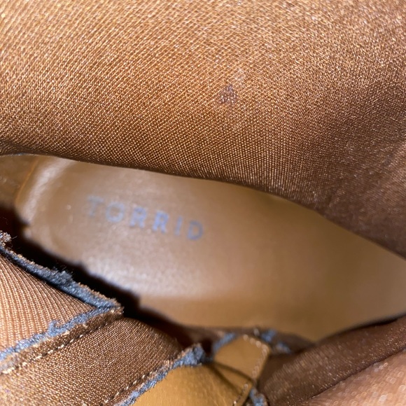 torrid Western Pull On Bootie Boots Cognac color size 7.5 WW - Picture 10 of 14